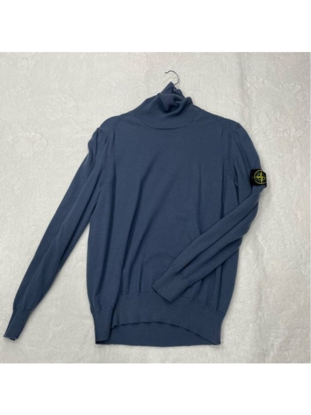 Stone Island Wool Turtleneck Sweater Lead Grey Blue Men’s XL.